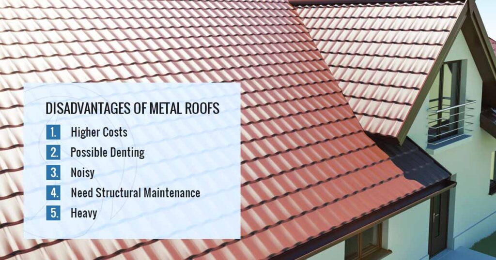 04 disadvantages of metal roofs